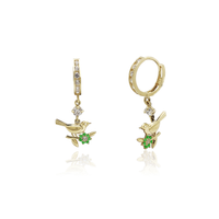Finch Hanging CZ Earrings (14K)