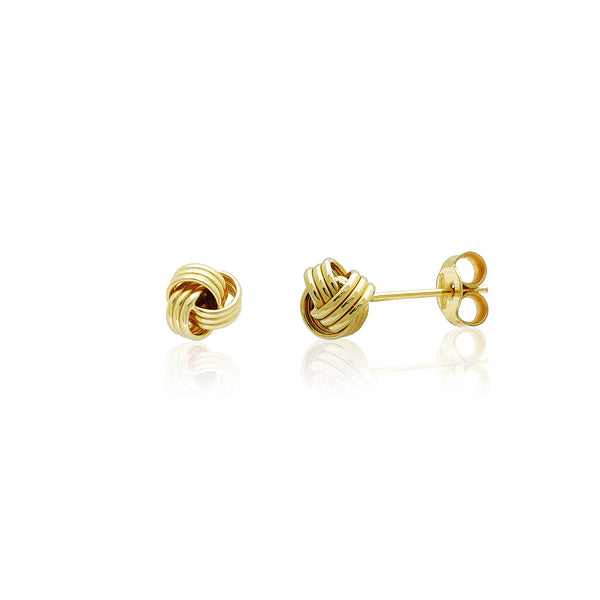 Love Knot Stud Earrings Gold (14k) 14 Karat Yellow Gold, Popular Jewelry New York