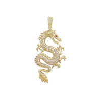 Среден медальон с текстуриран леден дракон (14K) Popular Jewelry Ню Йорк