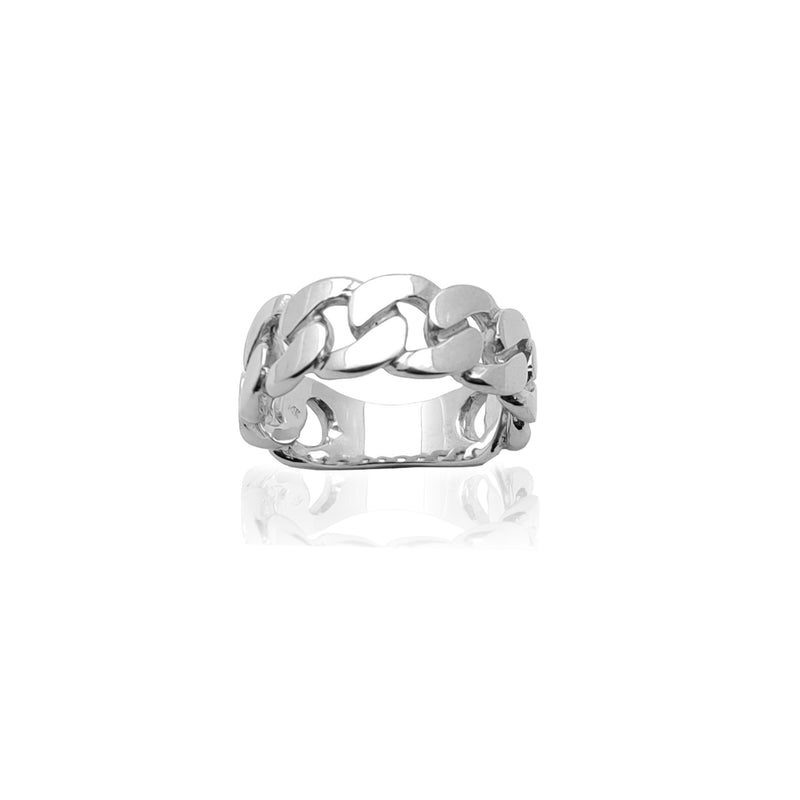 [8.2 mm] Solid Cuban Ring (Silver)