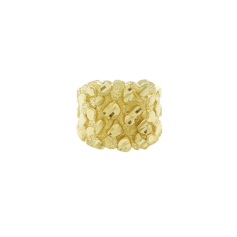 Flat Rectable Nugget Ring (14K)