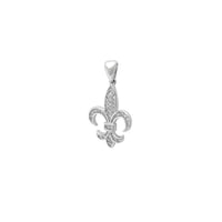 Fleur de Lis CZ Pendant (Silver) Popular Jewelry New York
