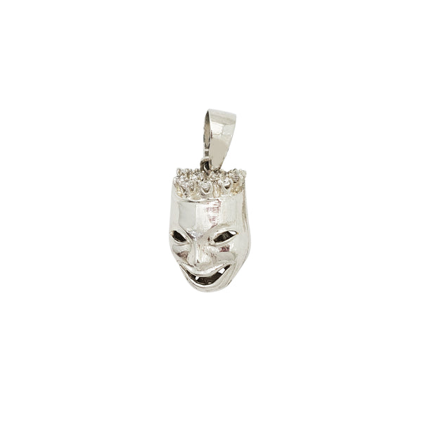 3-D Reversible Comedy & Tragedy Pendant (Silver)