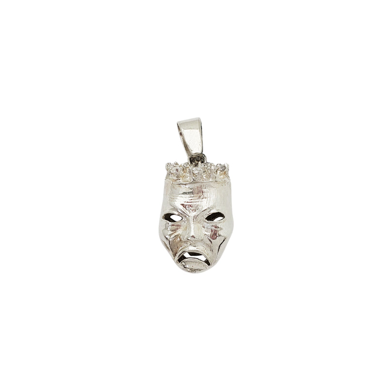 3-D Reversible Comedy & Tragedy Pendant (Silver)