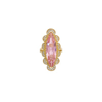 Floral Framed Pink Marquise Shaped Ring (14K) Popular Jewelry New York
