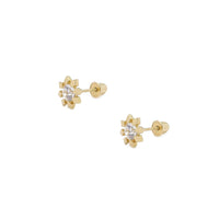 Floral Stud Earrings (14K) Popular Jewelry New York