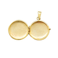 Flower Design Round Locket Pendant (14K) Popular Jewelry New York