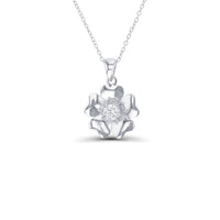 Flower Necklace (Silver)