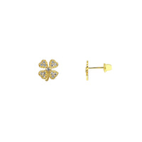 Anting-anting Stud Icy Four-Leaf Clover (14K)