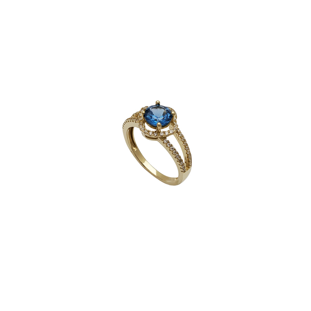 Four Cloves Lady CZ Ring (14K).