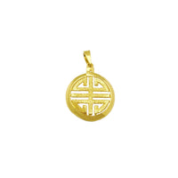 Dörd nemət simvolu medalyon asma (24K) Popular Jewelry New York