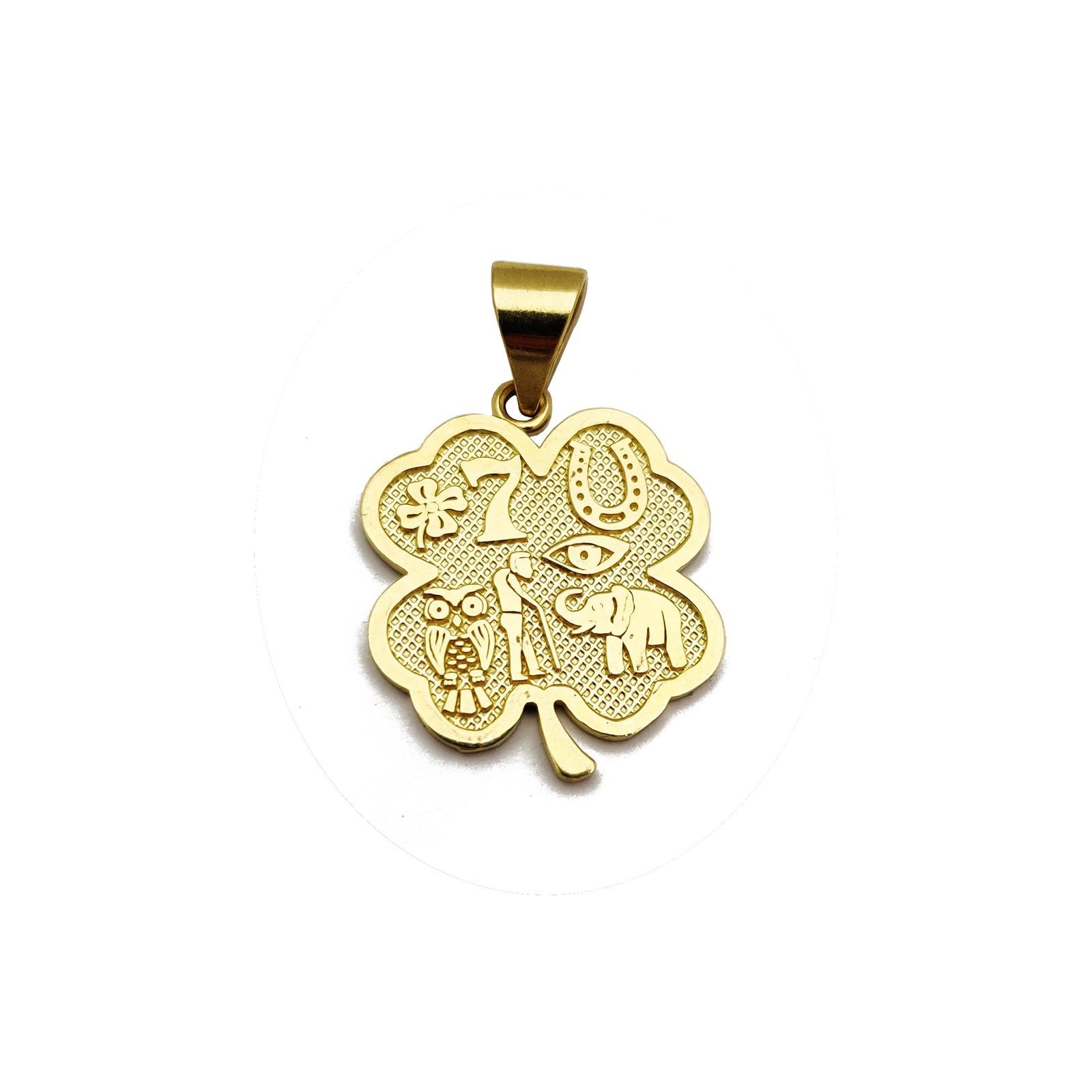 Four Leaf Clover Lucky Pendant (14K) – Popular J