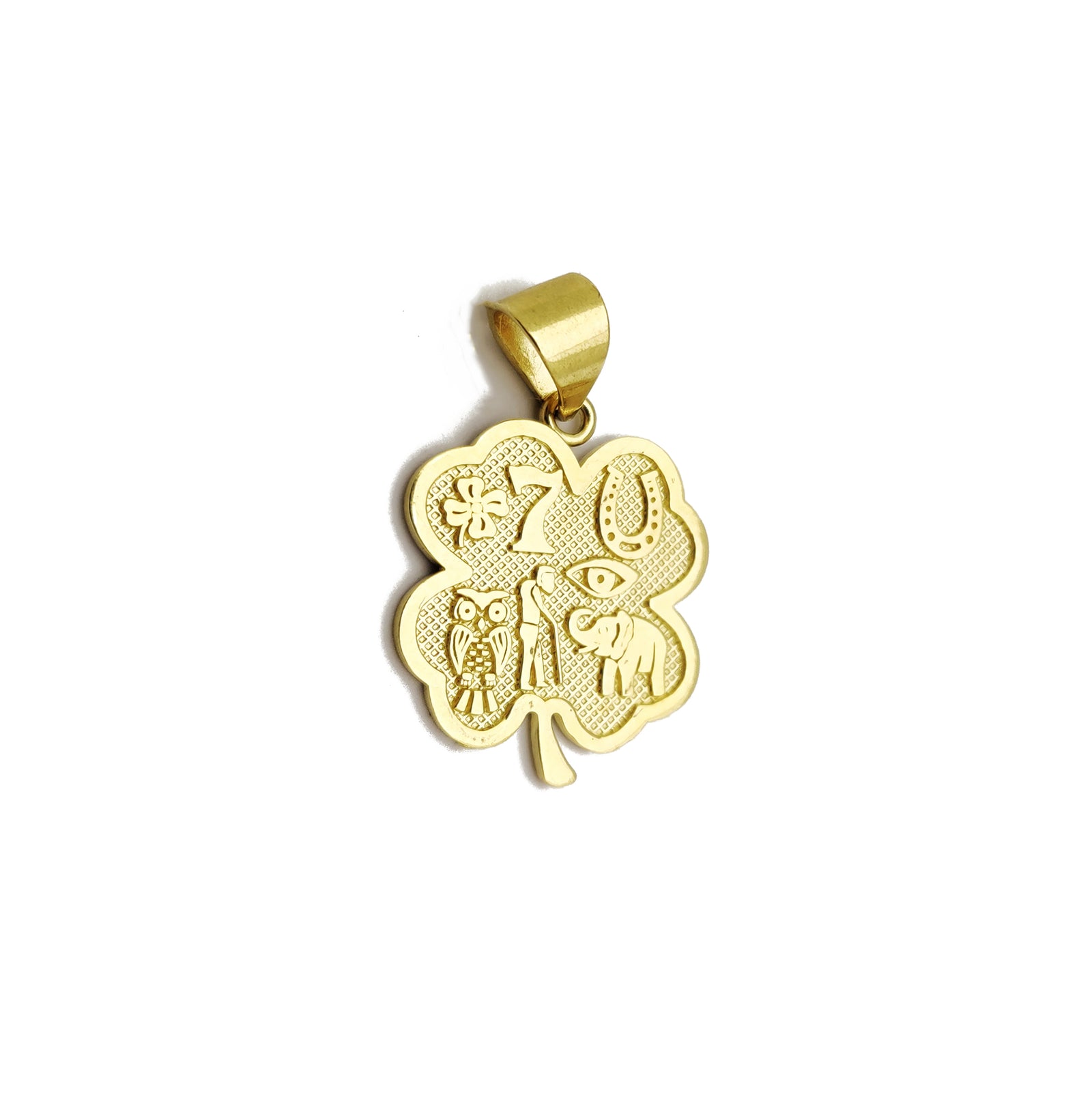 Four Leaf Clover Lucky Pendant (14K) – Popular J