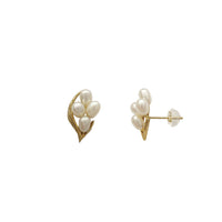 Leaf Four Pearl Earrings (14K)