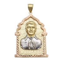 Framed Malverde Pendant (14K) Popular Jewelry New York