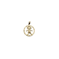 Yellow Gold Dainty Girl Pendant (14K)