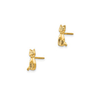 Sitting Cat Stud Earrings (14K)