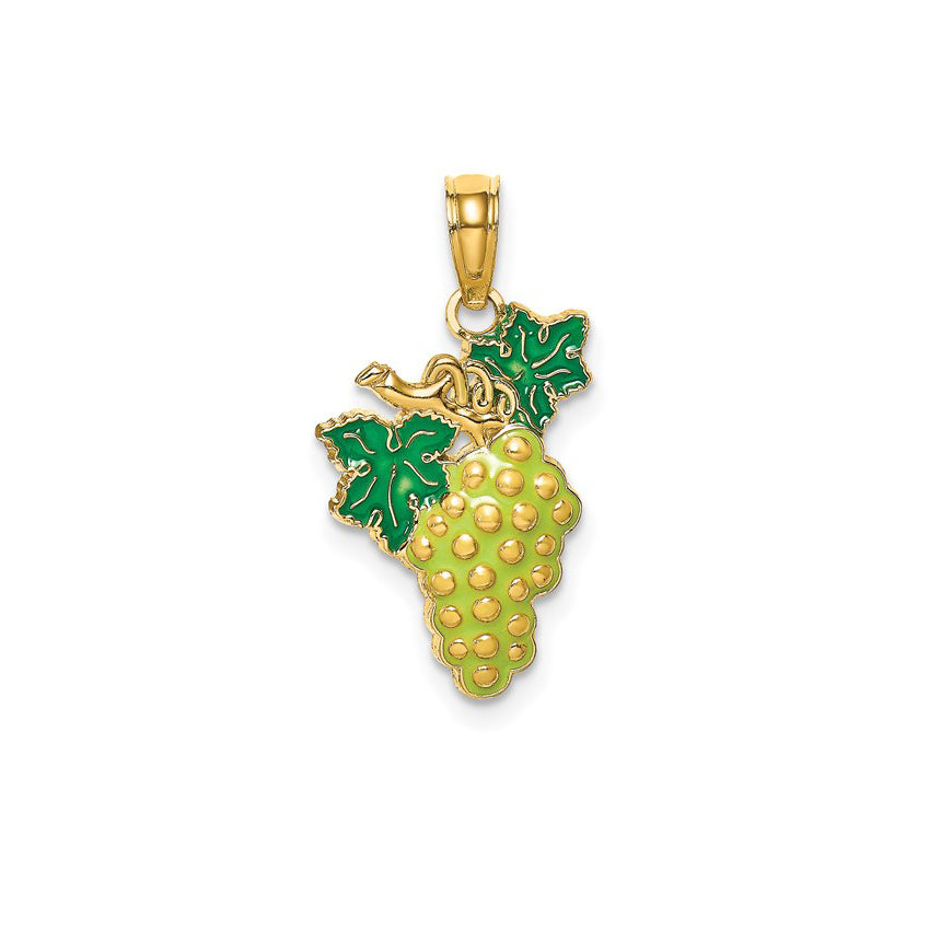 Enamel Grapes Fruit Pendant (14K)