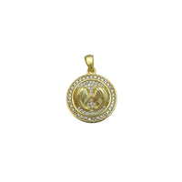 Gemini Zodiac Sign Medallion Pendant (Yellow Silver) Popular Jewelry New York
