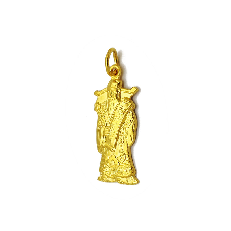 [财神爷] God of Wealth Pendant (24K) Popular Jewelry New York
