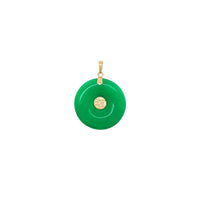 Good Fortune Jade Disc Pendant (14K) Popular Jewelry New York