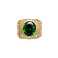 Muški prsten od zelenog kamena (14K) Popular Jewelry New York