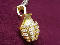 Iced-Out Grenade Pendant Silver - Lucky Diamond 恆福 珠寶 金 行 New York City 169 Canal Street 10013 Tindahan sa alahas Playboi Charlie Chinatown @luckydiamondny 2124311180