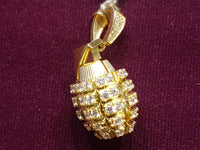 Iced-Out Grenade Pendant Silver - Lucky Diamond 恆福 珠寶 金 行 New York City 169 Canal Street 10013 Tindahan sa alahas Playboi Charlie Chinatown @luckydiamondny 2124311180