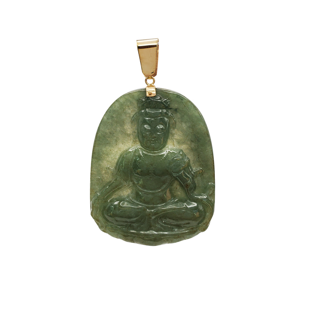 Guanyin Jade Pendant (14K)