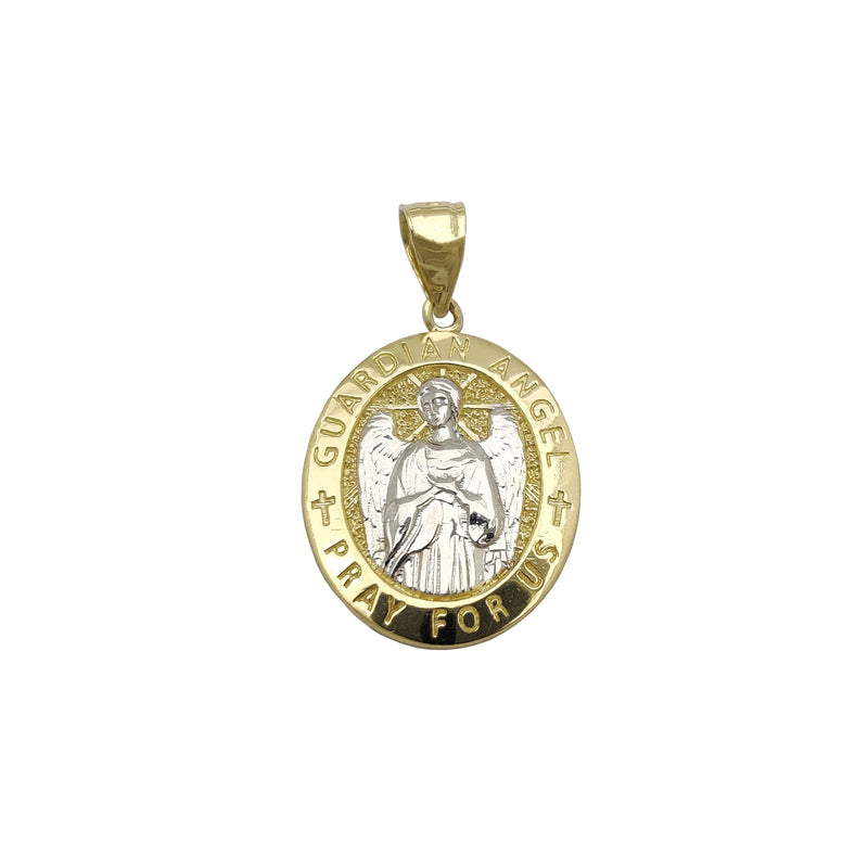 Guardian Angel Oval Medallion Pendant (14K) Popular Jewelry New York