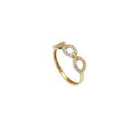 Zirconia Two-Tone Hoops Ring (14K)