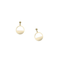 Half Circle Stud Earrings (14K)