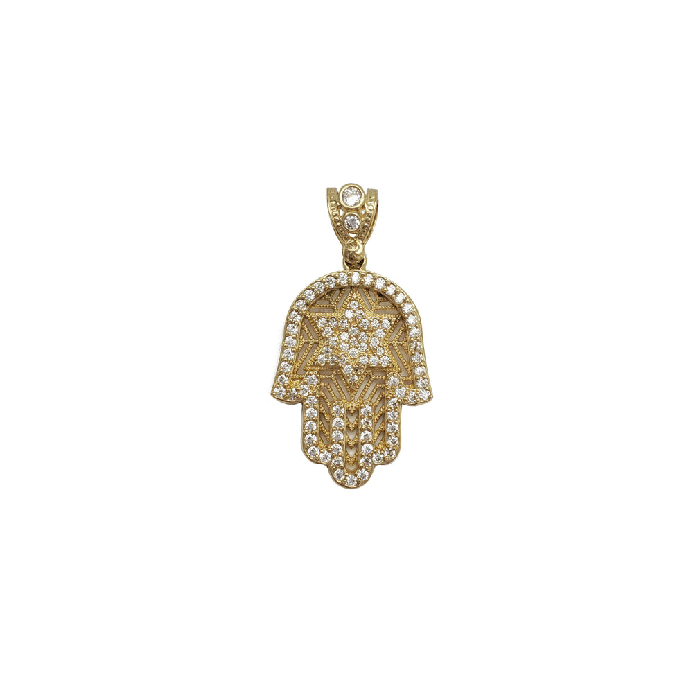 Hamsa with the Star Pendant (14K)