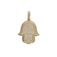 Iced-Out Hamsa Pendant (14K)