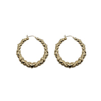 Heart Design Bamboo Earrings (10K)