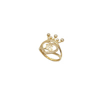 Heart & Crown 15 Quinceanera Ring (14K)