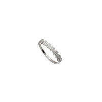 Pave Honeycomb Wedding Band Ring (10K)