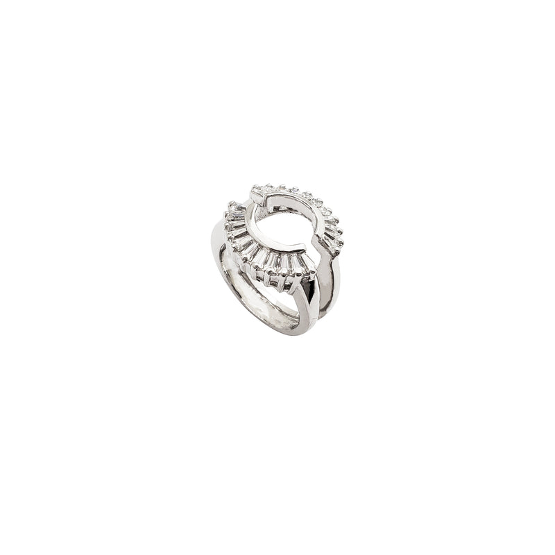 Half Separated CZ Ring (Silver)