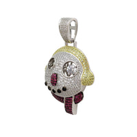 Yarım kaws-göz Hip Hop Snowman Kulon (Gümüş) Popular Jewelry New York
