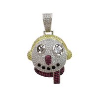 היפּ האָפּ סנאָוומאַן פּענדאַנט האַלב-קאַס-אויג (זילבער) Popular Jewelry New York
