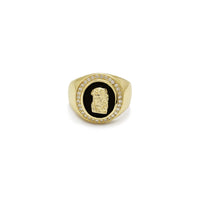 Halo CZ Jesus Head Ring (14K) Popular Jewelry New York