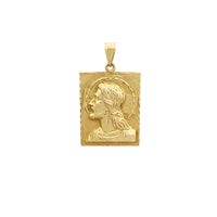 Halo Jesus Head Rectangle Pendant (14K) Popular Jewelry New York