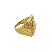Halo Pave Lion Head Cobblestone Design Ring (10K) Popular Jewelry New York