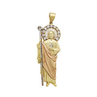 Halo Stone-Set Saint Jude Pendant (14K) Popular Jewelry New York