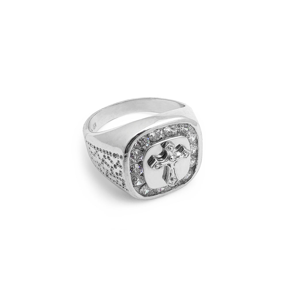 Halo Cross Ring (Silver) Popular Jewelry New York