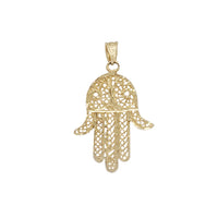 Cirrus Swirl Hamsa Pendant (14K)