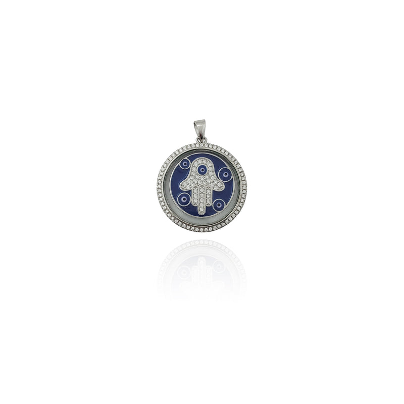 Hamsa Locket CZ Pendant (Silver) New York Popular Jewelry