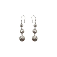 Hanging Outlined Spheres Earrings (14K)