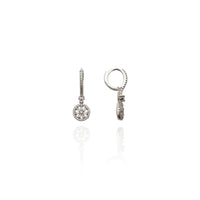 Ang nagbitay nga Wheel CZ Earrings (Silver) New York Popular Jewelry