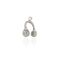 Headphone CZ Pendant (Silver) New York Popular Jewelry